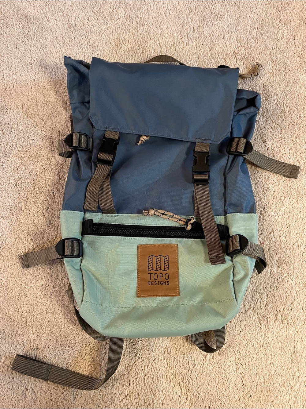 Topo Designs Mini Rover Navy and Teal Backpack